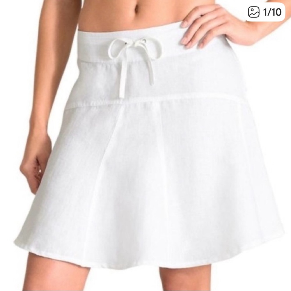 NWOT Athleta white linen Day Dream skirt 2 petite